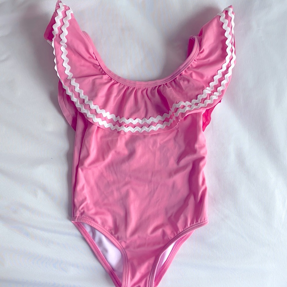 Ruffle straps toddler bathing suit